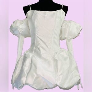 NWT Sugar Thrillz Vexed Hearts White Mini Dress